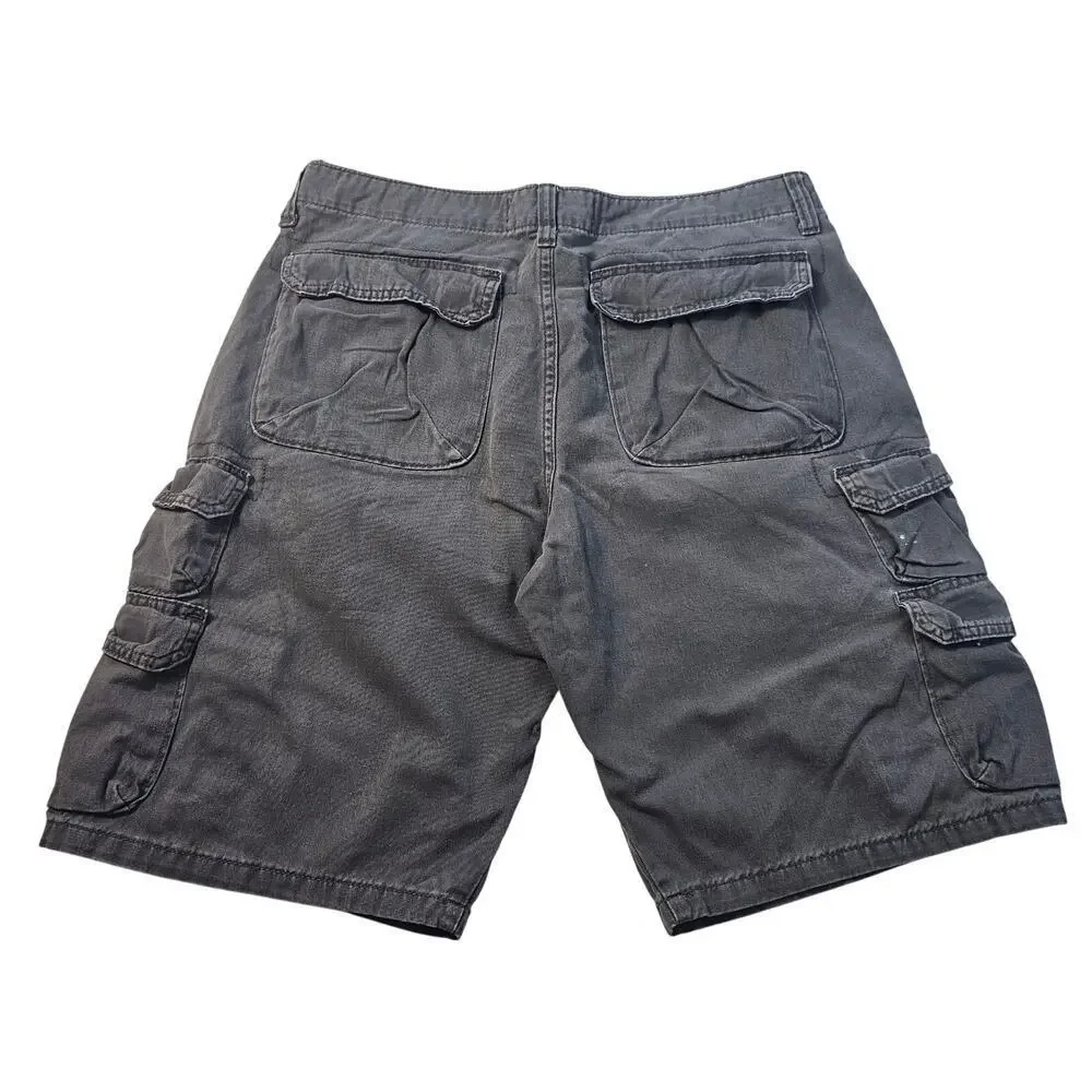 Wrangler classics cargo shorts thick cotton 90s sz 32 grey work casual everyday